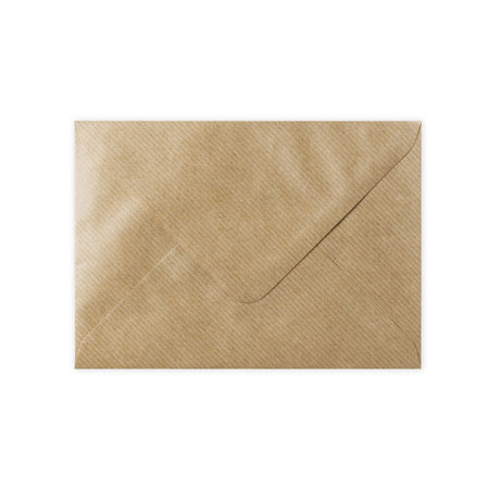 125x175mm smeđi rebrasti novčanik gummed obična 100gsm tkane omotnice