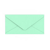 DL Jade Green British Made Gummed V-Flap Envelope (110 x 220mm)