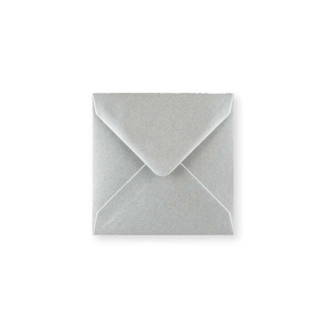 Metallisk sølvkonvolut 116x116 mm