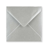 Metallic Silberner Briefumschlag 140x140 mm