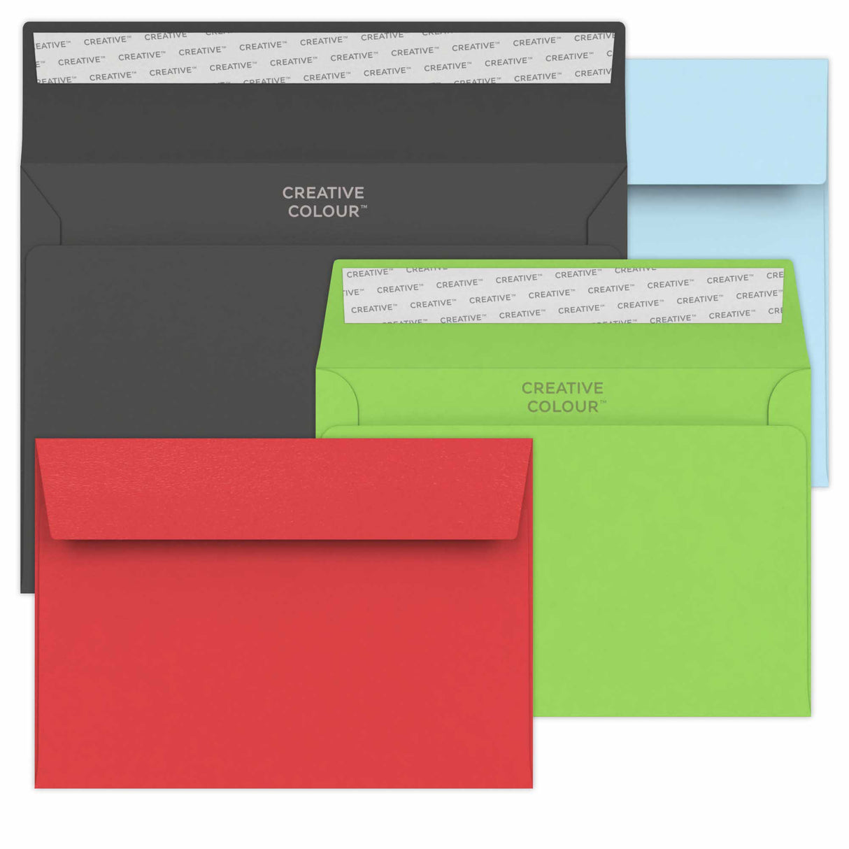 Ensiluokkaiset värikkäät Creative Colours™ -kirjekuoret