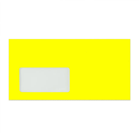 Neon-gul konvolut med vindue 110x220 mm (DL)