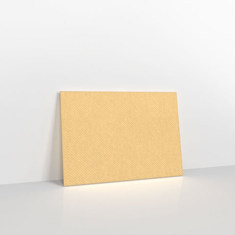 A01125 - Brown Ribbed Gummed Greeting Card V Flap Envelopes - Greeting Card Envelopes