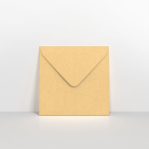 A01130 - Brown Ribbed Gummed Greeting Card V Flap Envelopes - Greeting Card Envelopes