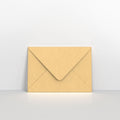 A01133 - Brown Ribbed Gummed Greeting Card V Flap Envelopes - Greeting Card Envelopes