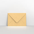 A01152 - Brown Ribbed Gummed Greeting Card V Flap Envelopes - Greeting Card Envelopes