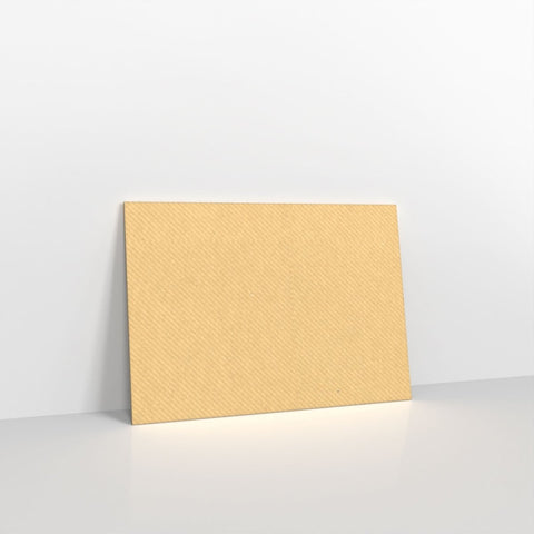 A01152 - Brown Ribbed Gummed Greeting Card V Flap Envelopes - Greeting Card Envelopes