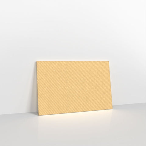 A0170100 - Brown Ribbed Gummed Greeting Card V Flap Envelopes - Greeting Card Envelopes