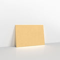 A0195122 - Brown Ribbed Gummed Greeting Card V Flap Envelopes - Greeting Card Envelopes