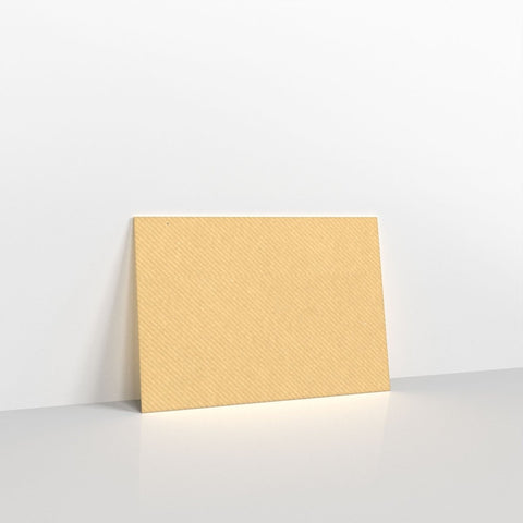 A0195122 - Brown Ribbed Gummed Greeting Card V Flap Envelopes - Greeting Card Envelopes