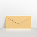 A01DL - Brown Ribbed Gummed Greeting Card V Flap Envelopes - Greeting Card Envelopes