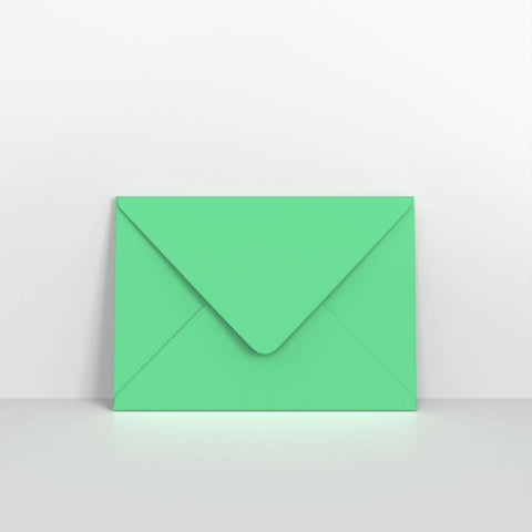 AAE53C5 - Spearmint Green Coloured Gummed Greeting Card V Flap Envelopes - Greeting Card Envelopes