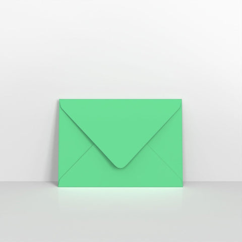 AAE53C6 - Spearmint Green Coloured Gummed Greeting Card V Flap Envelopes - Greeting Card Envelopes