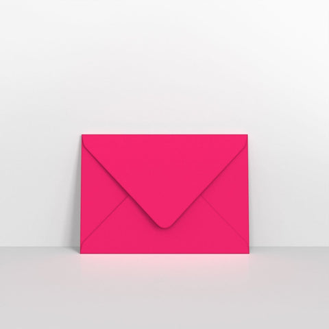 AD28C6 - Fuchsia Pink Coloured Gummed V Flap Envelopes - Greeting Card Envelopes