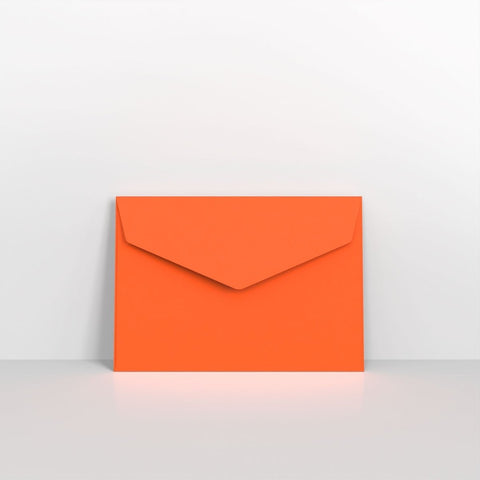 CEVC6O - Orange Coloured Peel and Seal V Flap Envelopes - Coloured Peel and Seal Envelope