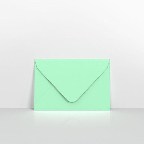 CU155MI - Mint Green Coloured Gummed Greeting Card V Flap Envelopes - Greeting Card Envelopes