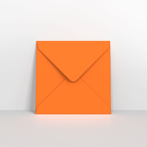 CU155OR - Orange 100gsm Coloured Gummed V Flap Envelopes - Greeting Card Envelopes