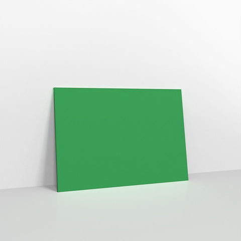 CUC5KGR - Holly Green Coloured Gummed Greeting Card V Flap Envelopes - Greeting Card Envelopes