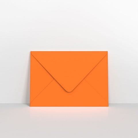 CUC5OR - Orange 100gsm Coloured Gummed V Flap Envelopes - Greeting Card Envelopes