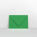 CUC6KGR - Holly Green Coloured Gummed Greeting Card V Flap Envelopes - Greeting Card Envelopes