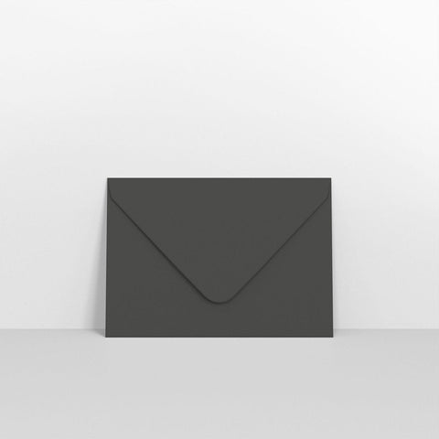 CUC7BL - Black Coloured Gummed Greeting Card V Flap Envelopes - Greeting Card Envelopes