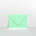 CUC7MI - Mint Green Coloured Gummed Greeting Card V Flap Envelopes - Greeting Card Envelopes