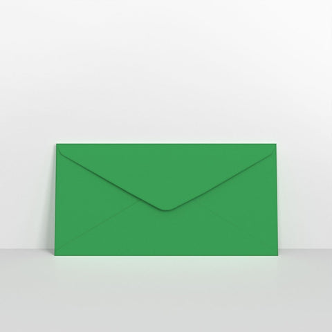 CUDLKGR - Holly Green Coloured Gummed Greeting Card V Flap Envelopes - Greeting Card Envelopes