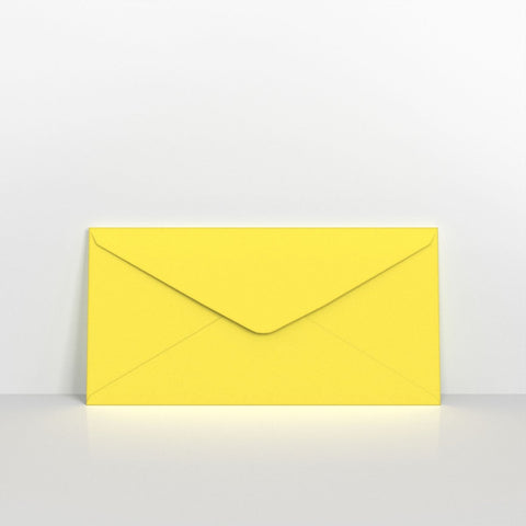 CUDLSY - Sunflower Yellow Coloured Gummed V Flap Envelopes - Greeting Card Envelopes