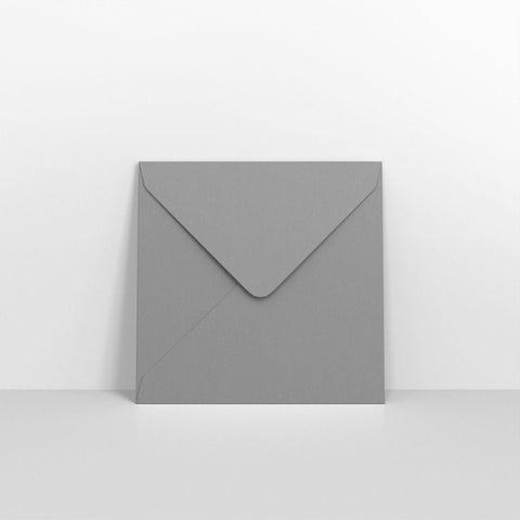 DGREY130 - Dark Grey Coloured Gummed V Flap Envelopes - Greeting Card Envelopes