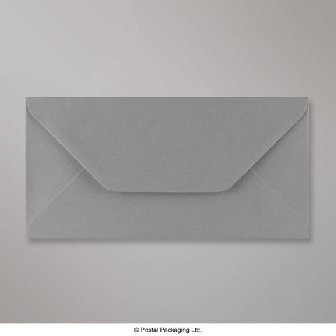 DGREYDL - Dark Grey Coloured Gummed V Flap Envelopes - Greeting Card Envelopes