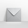 E05155 - Metallic Silver Coloured Gummed V Flap Envelopes - Greeting Card Envelopes