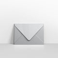 E05C6 - Metallic Silver Coloured Gummed V Flap Envelopes - Greeting Card Envelopes