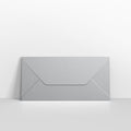 E05DL - Metallic Silver Coloured Gummed V Flap Envelopes - Greeting Card Envelopes