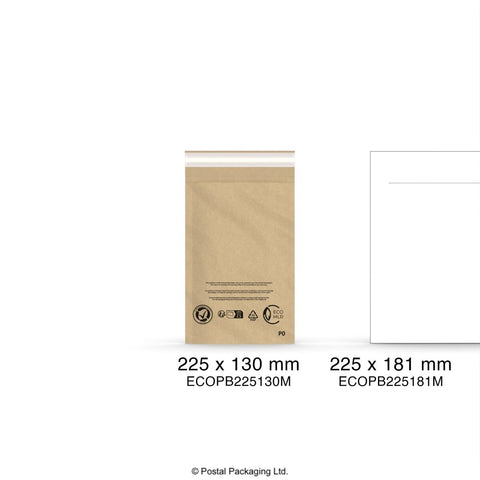 ECOPB225130M - Manilla Eco Padded Mailers - Eco Friendly Bubble Bags Mailers