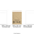 ECOPB225181M - Manilla Eco Padded Mailers - Eco Friendly Bubble Bags Mailers