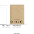 ECOPB365285M - Manilla Eco Padded Mailers - Eco Friendly Bubble Bags Mailers