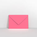 GC125BP - Bright Pink Coloured Gummed V Flap Envelopes - Greeting Card Envelopes