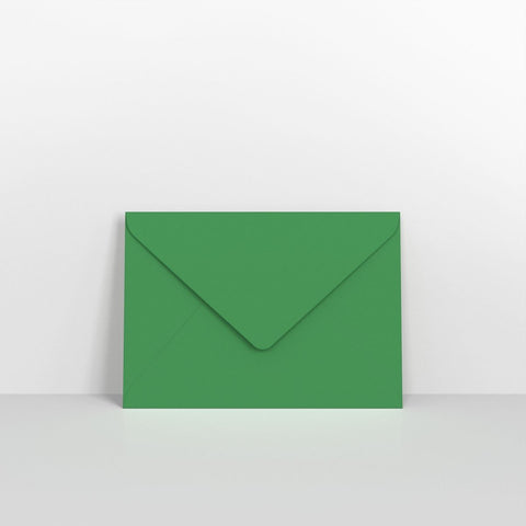 GC125DG - Dark Green Coloured Gummed V Flap Envelopes - Greeting Card Envelopes