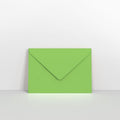 GC125MG - Mid Green Coloured Gummed V Flap Envelopes - Greeting Card Envelopes