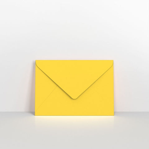 GC125MY - Mid Yellow Coloured Gummed V Flap Envelopes - Greeting Card Envelopes