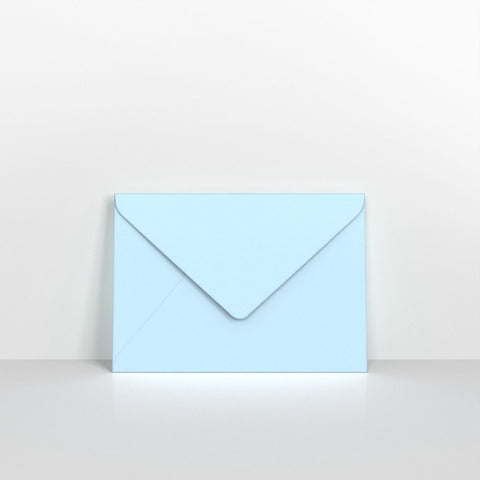 GC125PB - Pale Blue Coloured Gummed V Flap Envelopes - Greeting Card Envelopes