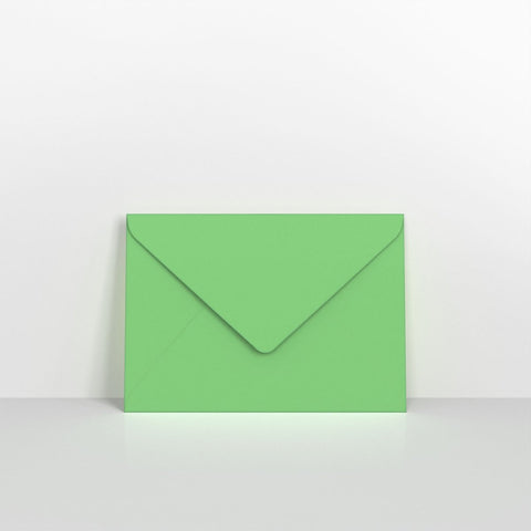 GC125PG - Pale Green Coloured Gummed V Flap Envelopes - Greeting Card Envelopes