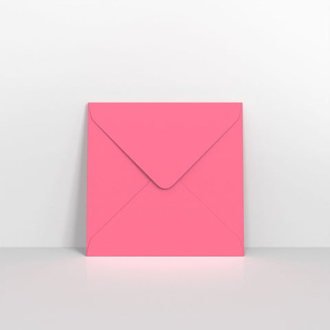 GC130130BP - Bright Pink Coloured Gummed V Flap Envelopes - Greeting Card Envelopes