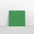 GC130130DG - Dark Green Coloured Gummed V Flap Envelopes - Greeting Card Envelopes