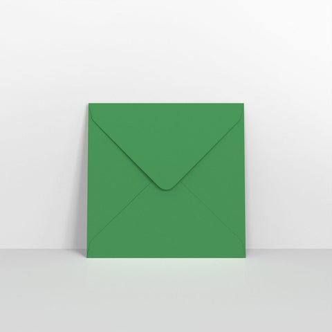 GC130130DG - Dark Green Coloured Gummed V Flap Envelopes - Greeting Card Envelopes