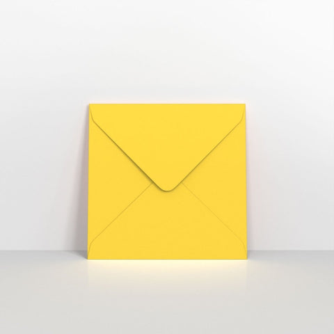 GC130130MY - Mid Yellow Coloured Gummed V Flap Envelopes - Greeting Card Envelopes