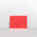 GC133BR - Bright Red Coloured Gummed V Flap Envelopes - Greeting Card Envelopes