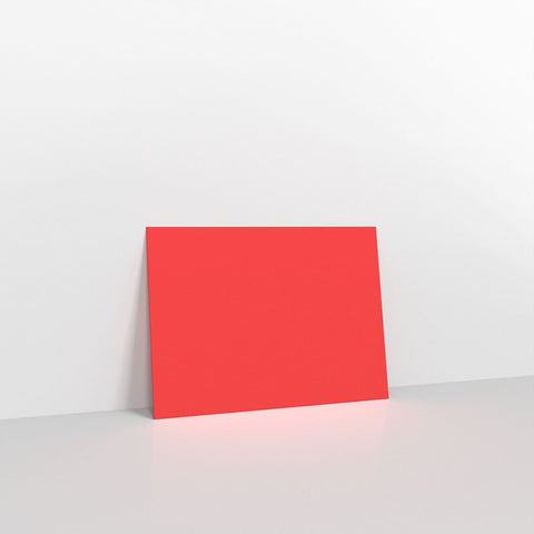 GC133BR - Bright Red Coloured Gummed V Flap Envelopes - Greeting Card Envelopes