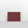 GC133BUR - Burgundy Coloured Gummed V Flap Envelopes - Greeting Card Envelopes