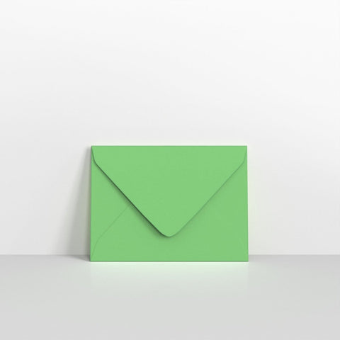 GC133PG - Pale Green Coloured Gummed V Flap Envelopes - Greeting Card Envelopes